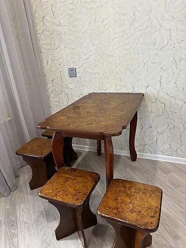 Mebel: Mətbəx üçün, İşlənmiş, Açılmayan, Dördbucaq masa, 4 stul — 2