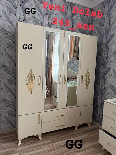 Yeni ve Sifarisle 4 Qapili Dolab 245 azn Olcu 1.60×47×2m Material