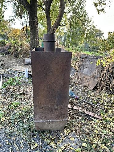 угловой диван с ящиком: Металлическая печь-буржуйка с дымоходом для бани советская — 4