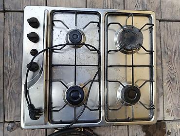 zanussi: Газовая печь, Zanussi, Б/у, Встраиваемая, цвет - Серебристый, Полная оплата — 1