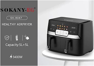 1700: Аэрофритюрница SOKANY Healthy Airfryer SK-ZG-8047 (2 корзины) 🍗 Готовь — 3