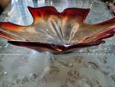 Ostali kućni dekor: Murano velika cinija,rucni rad 60,70te. Velika,retka cinija — 5