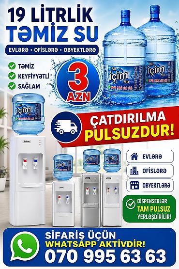 19 litrlik “Bir İçim Su” – evlərə, ofislərə və obyektlərə təmiz