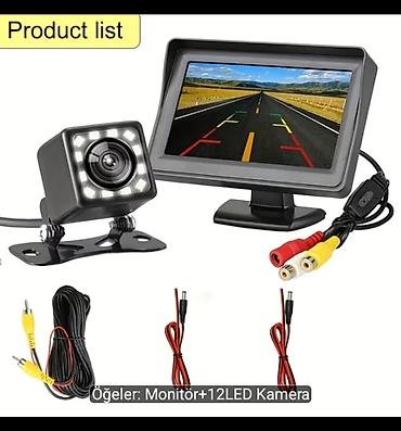 monitor sekilleri: Avtomobil üçün arxa görüntü sistemi – Monitor + 12 LED Kamera dəsti — 1