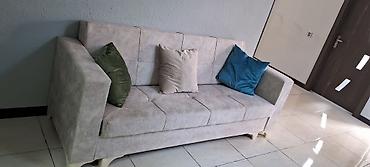 Mebel: Skandinaviya üslubunda 4 nəfərlik rahat divan - Neytral, açıq-boz — 2