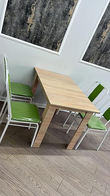 Bağ, çöl masa və oturacaq dəstləri: Yeni, Kvadrat masa, 4 stul, Açılmayan, Stullar ilə, Metal, Azərbaycan — 2