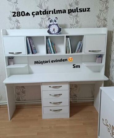 uşaq yazı masaları partalar: Для девочки и мальчика, Новый, Письменный стол