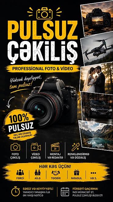 eğlence iş ilanları: Fotoqraf, video operator, 26 yaş, 1-2 illik təcrübə, 6/1 — 1