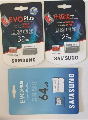 Mobil telefonlar üçün digər aksesuarlar: Original Samsung microSD yaddaş kartı. Telefon və başqa cihazlar üçün