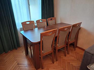 Digər mebel: ✅Tecili Endirim edildi temiz taxta masa Desti 280 AZN masa açılır 6 — 1
