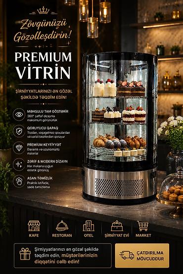 Soyuducu avadanlığı: Şirniyyat vitrini Sirniyyat vitrini ✅Stolüstü şirniyyat vitrini — 4