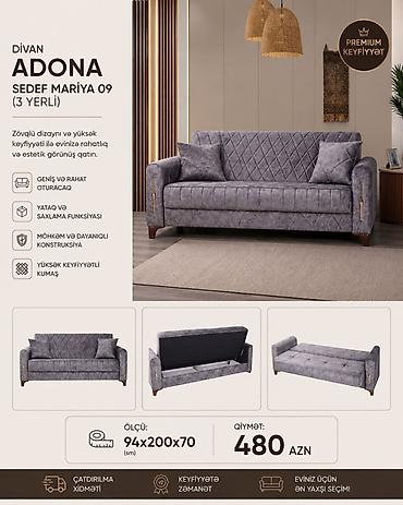 Divanlar: Divan ADONA – Sedef Mariya 09 (3 yerlİ) - Zövqlü dizayn və estetik — 1