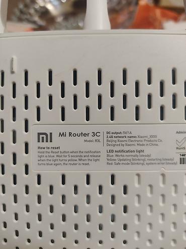 xiaomi tablet: Xiaomi Mi Router 3C (Model: R3L) satıram. İşlənmiş, yaxşı vəziyyətdə — 3