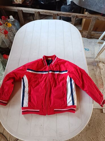 crvena jakna eko koza: Decija jakna malo nosena vel 10