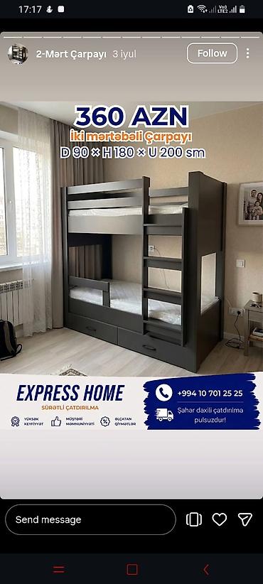 hamam sekilleri: Mebel dəsti – yataq otağı və iş/kampaniya üçün funksional həllər Dəst — 5