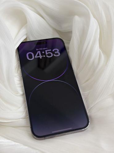 Уюлдук телефондор жана аксессуарлар: IPhone 14 Pro Max, Колдонулган, 256 ГБ, Deep Purple, Каптама, 76 % — 2