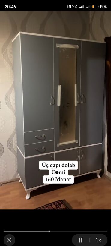 Dolablar: Yeni, 3 qapılı Düz dolab, Qarderob, paltar dolabı, Azərbaycan — 8