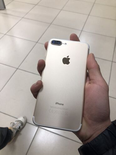 Apple iPhone: IPhone 7 Plus, Б/у, 128 ГБ, Золотой, Защитное стекло, Чехол, Кабель, 100 %