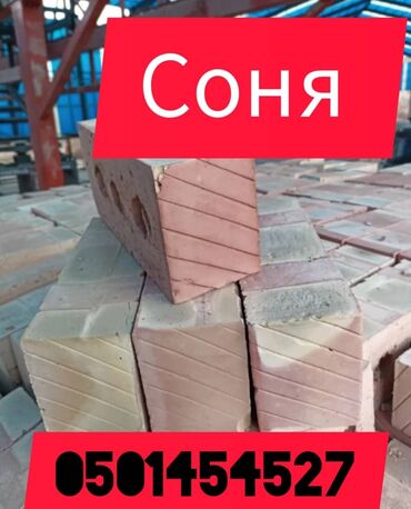 калып кирпич: Тешиктүү, Бышкан кирпич, Жарым блок, 250x120x90