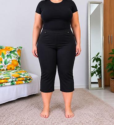 Pantalone: Ženske pantalone – plus size - Model: klasične crne pantalone ravnog — 7