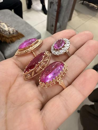 yaqut: Toy, Üzük, Sarı qızıl, 583 Əyar, Yaqut — 4