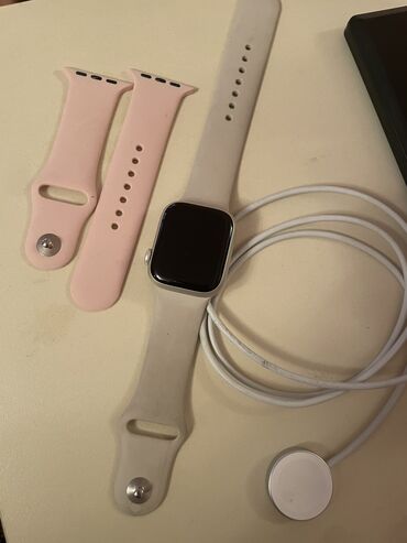 smart saat kəmərləri: İşlənmiş, Smart saat, Apple, Sensor ekran, rəng - Ağ