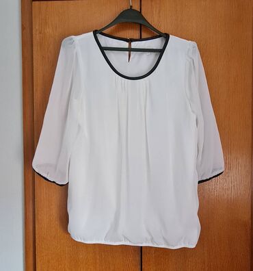 svečane bluze za punije osobe: L (EU 40), Single-colored, color - White