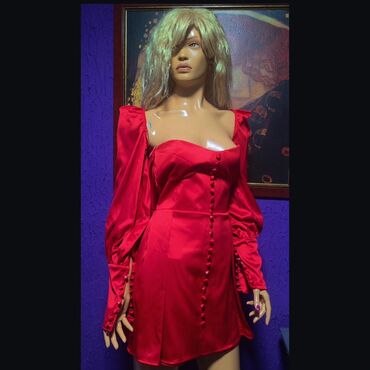 marx haljine: S (EU 36), color - Red, Evening, Long sleeves