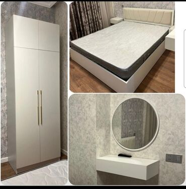 куплю мебель бу баку: Двуспальная кровать, Трюмо, Шкаф, 2 тумбы, Б/у