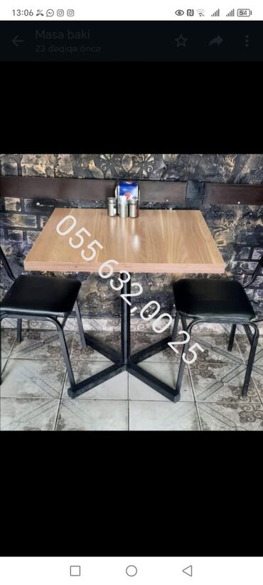 Bağ, çöl masa və oturacaq dəstləri: Yeni, Kvadrat masa, Açılmayan, Metal, Azərbaycan — 7