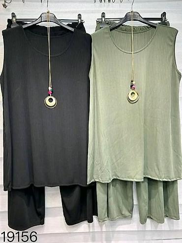 svecane bluze i tunike: Komplet za punije XL 2XL 3XL Cena : 3200 dinara ML Damski komplet bez — 3