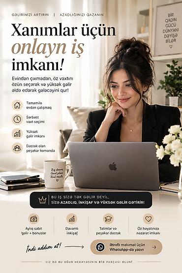 onlayn işler: Marketoloq tələb olunur, İstənilən yaş, Təcrübəsiz — 1