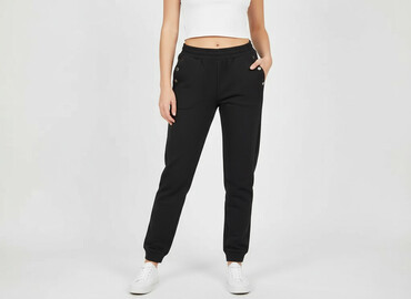 niebieskie spodnie tech fleece: Sweatpants for women, size S