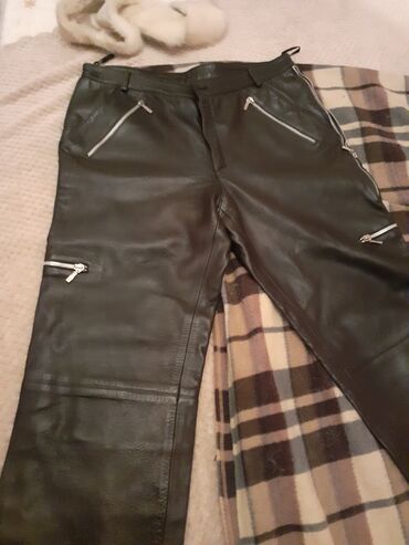 duboke kozne pantalone: L (EU 40), Normalan struk, Ravne nogavice