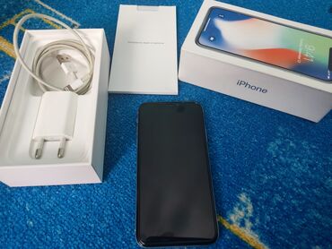 чехол на iphone 5: IPhone X, Б/у, 256 ГБ, Зарядное устройство, Чехол, Коробка