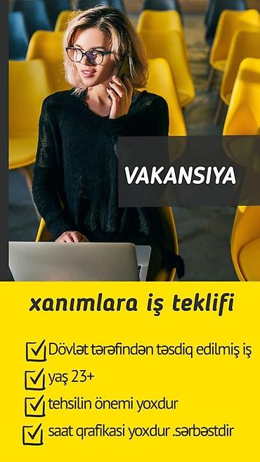 satici is elani: Vakansiya – Xanımlar üçün iş təklifi - Dövlət tərəfindən təsdiq — 1