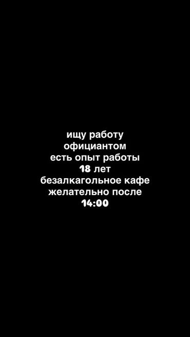 требуется администратор без опыта: Официант. Тажрыйбалуу