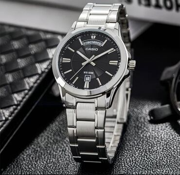 кожанный кошелек: Классические часы часы, Casio, Япония, Водонепроницаемые, Мужские, Новый