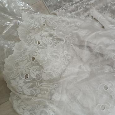 Декоративные цветы: Тюль в молочном цвете Размер :высота 2.75 ширина 6 м - Материал — 6