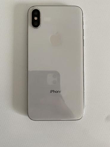 IPhone X, Б/у, 256 ГБ, Серебристый, 100 %