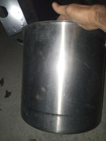 Tava-qazan dəstləri: Qazan, rəng - Gümüşü, Paslanmayan polad, Türkiyə — 24