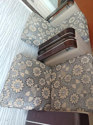 bazalı: İşlənmiş, Divan-kravat, 2 kreslo, Bazalı, Açılan — 1