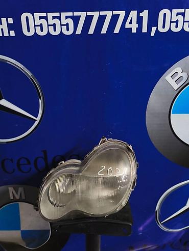 стекляный: Передняя левая фара Mercedes-Benz 2002 г., Б/у, Оригинал, Япония — 1