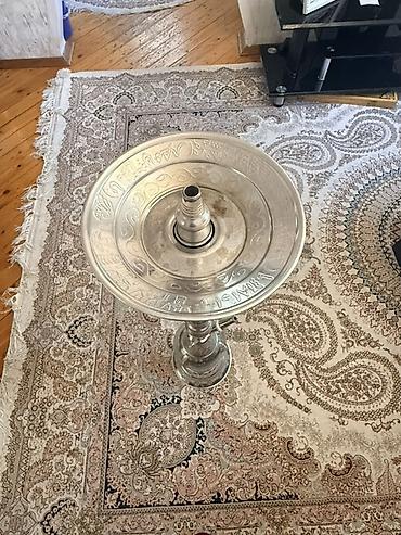 xonça şəkli çəkmək: Böyük ölçülü, dekorativ metal samovar-nərgile (şişə hissəsiz). - — 2