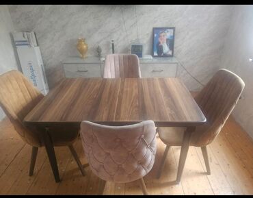 стул для пианино: Qonaq otağı üçün, İşlənmiş, 4 stul