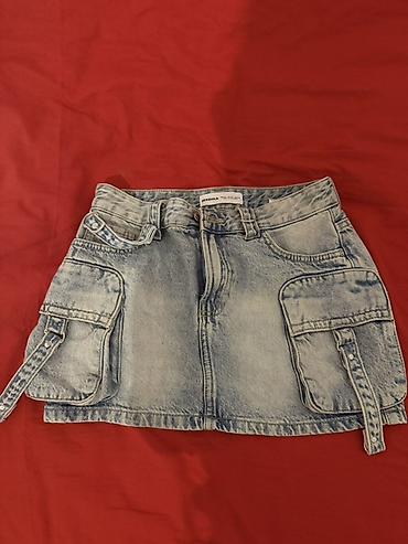 cinsi: Mini Ətək, Bershka, Cins, XS — 1