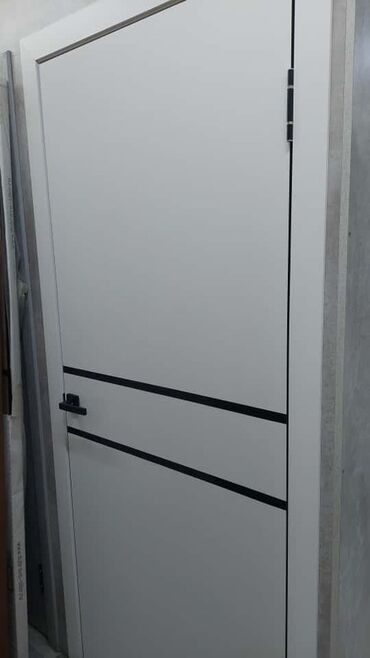 дверь внутренняя: Жабык ички эшик, Лофт стили менен, түсү - Ак