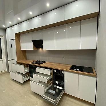 Кухонные гарнитуры: Кухонный гарнитур, Новый, цвет - Серый, ДСП, Бесплатная доставка — 6