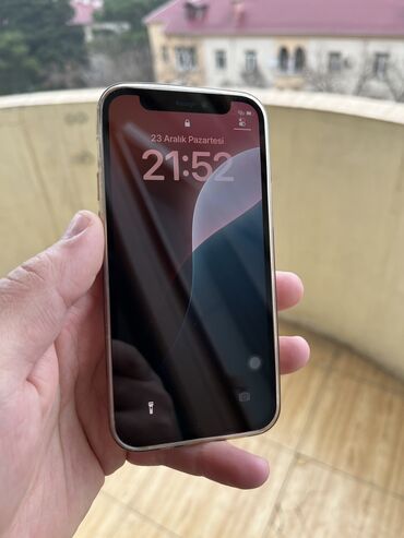 ıphon: IPhone 12 mini, 128 GB, Ağ, Simsiz şarj, Face ID, Sənədlərlə