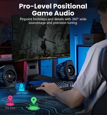 Dinamiklər və kolonkalar: 👾 Edifier G2000 PRO - Masa üstü 2.0 Multimediya Oyun Dinamiki — 4